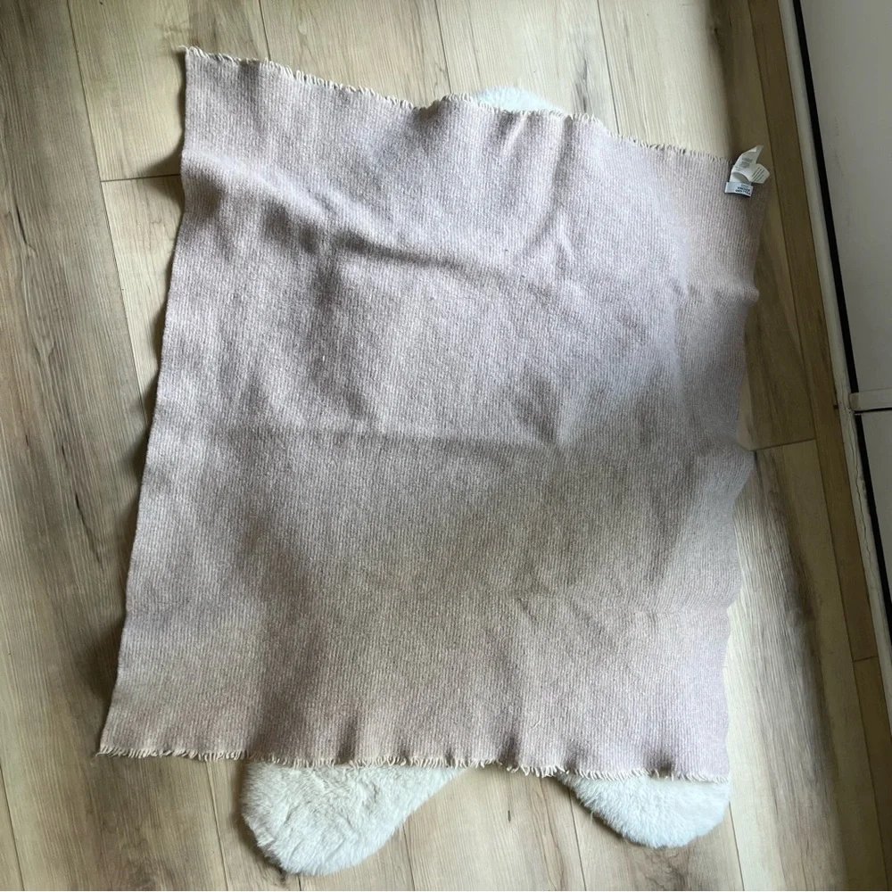 Williams Sonoma Home Wool Mat Rug Mauve Ivory